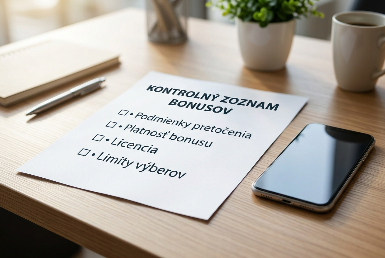 Infografika s kontrolným zoznamom pre hodnotenie kasínových bonusov